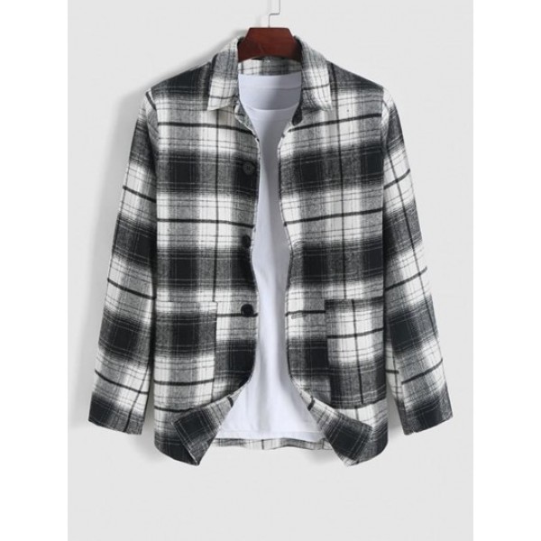 Check Front Pocket Shacket Check Front Pocket Shacket