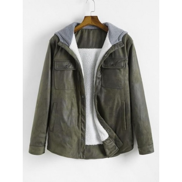 Colorblock Hood Teddy-lined Jacket Colorblock Hood Teddy-lined Jacket
