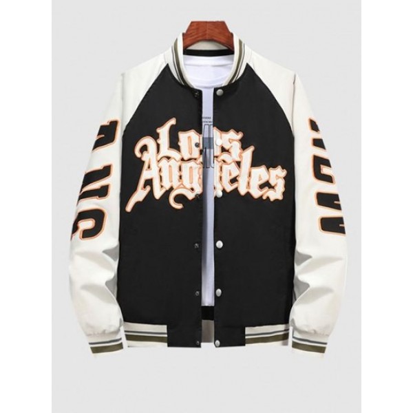 LOS ANGELES Embroidery Raglan Sleeves Ba... LOS ANGELES Embroidery Raglan Sleeves Ba...
