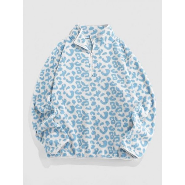 Leopard Pattern Print Fluffy Faux Shearl... Leopard Pattern Print Fluffy Faux Shearl...