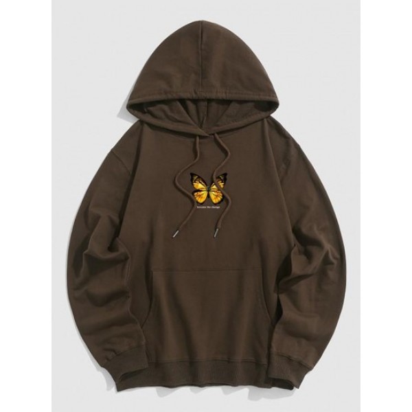 Butterfly Pattern Pullover Hoodie Butterfly Pattern Pullover Hoodie
