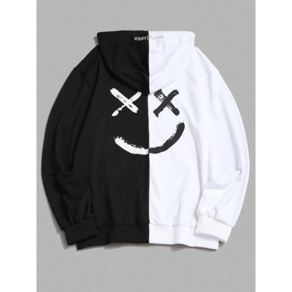 Y2K Aesthetic Streetwear Letter Print Contrast Slogan Hoodie Y2K Aesthetic Streetwear Letter Print Contrast Slogan Hoodie