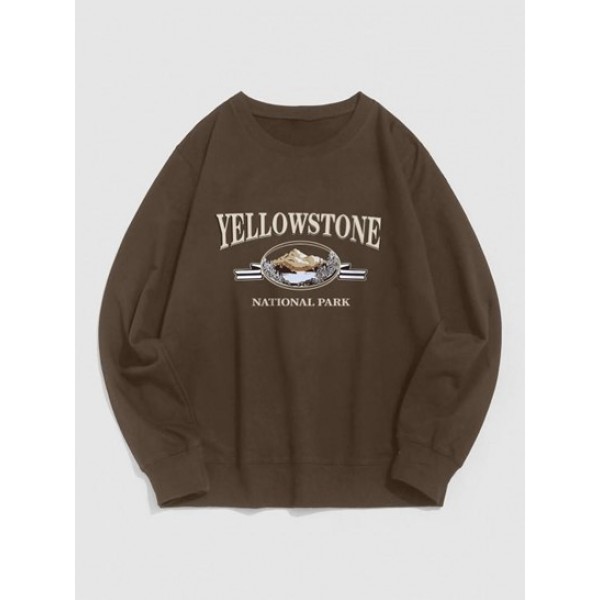 Streetwear Yellow Stone Mountain Scenic ... Streetwear Yellow Stone Mountain Scenic ...