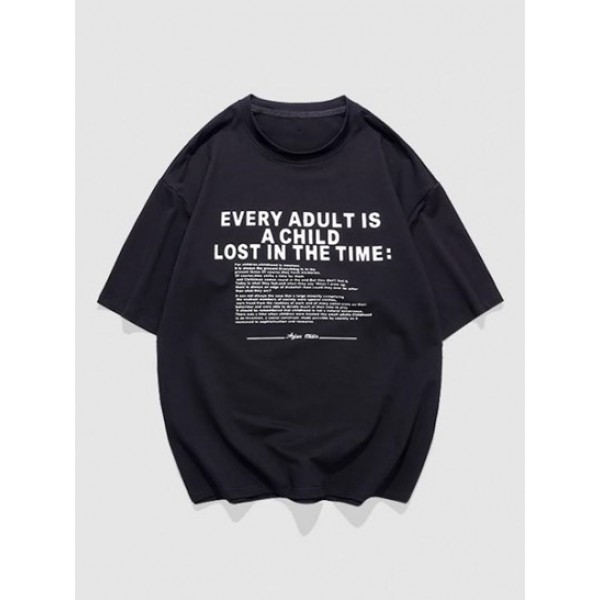 Letter Print Short Sleeve Crew Neck T Sh... Letter Print Short Sleeve Crew Neck T Sh...