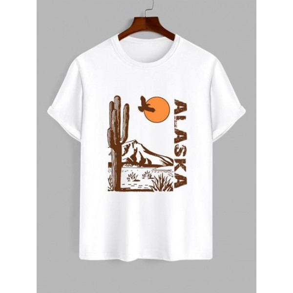 ALASKA Cactus Printed Short Sleeves T-sh... ALASKA Cactus Printed Short Sleeves T-sh...