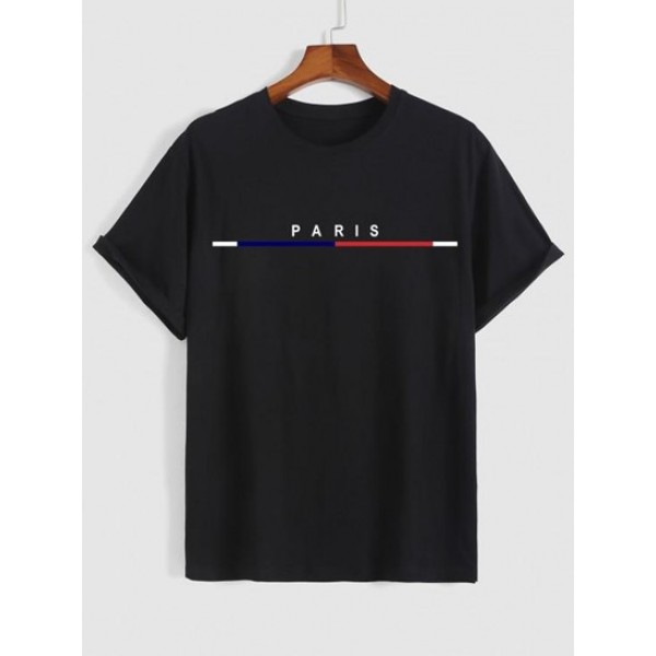 PARIS Letter Printed T-shirt PARIS Letter Printed T-shirt