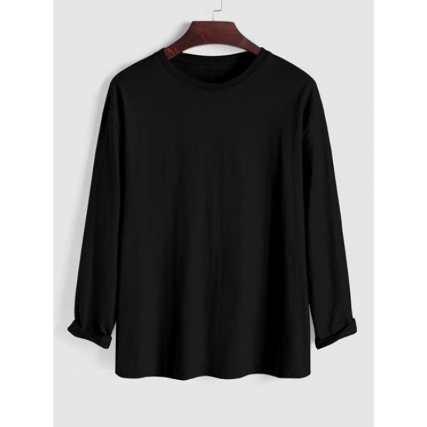 Solid Color Long Sleeve Basic T-shirt Solid Color Long Sleeve Basic T-shirt