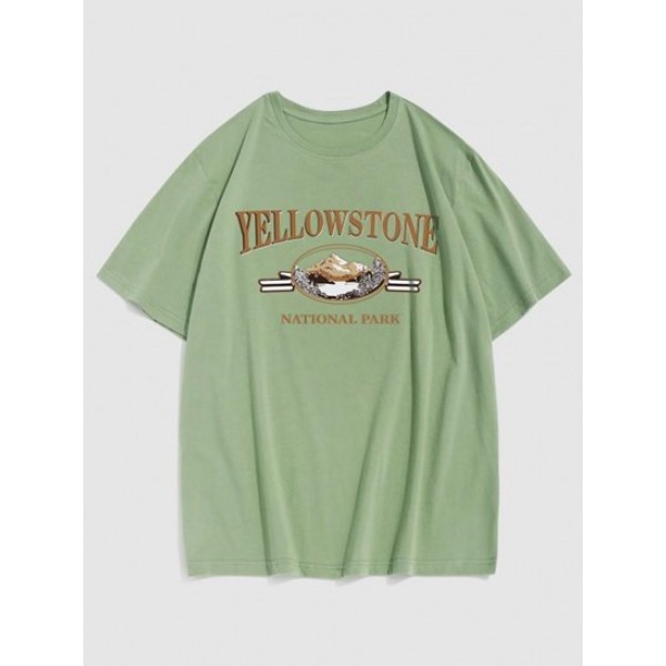YELLOWSTONE NATIONAL PARK Graphic Vintage T-shirt YELLOWSTONE NATIONAL PARK Graphic Vintage T-shirt