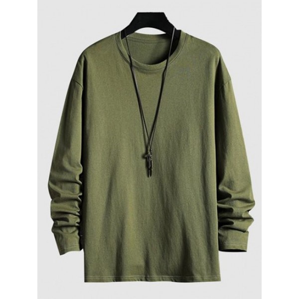 Solid Color Crew Neck T Shirt Solid Color Crew Neck T Shirt