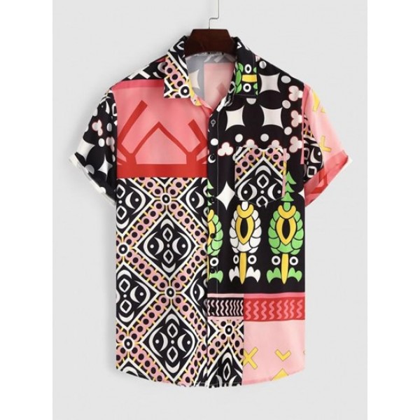 Mod Geo Print Front Pocket Shirt Mod Geo Print Front Pocket Shirt