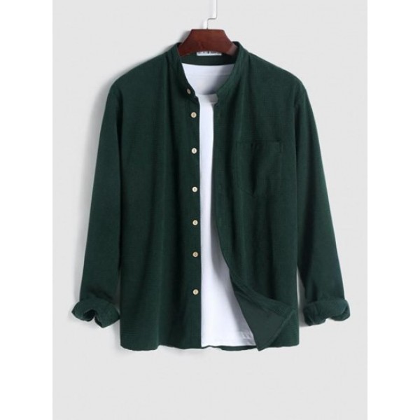 Solid Color Textured Long Sleeve Shirt Solid Color Textured Long Sleeve Shirt