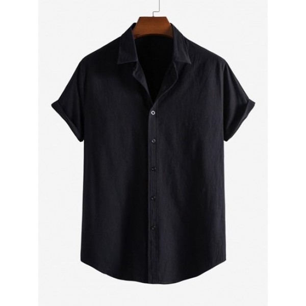 Solid Basic Button Up Shirt Solid Basic Button Up Shirt