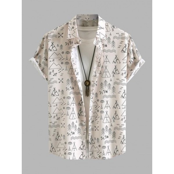 Geometric Figure Pattern Short Sleeves S... Geometric Figure Pattern Short Sleeves S...