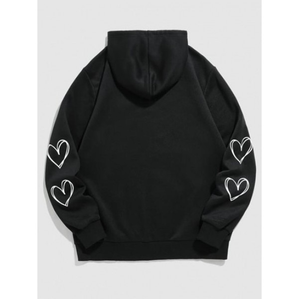 Heart Spider Web Halloween Zip Up Fleece Lining Hooded Coat Heart Spider Web Halloween Zip Up Fleece Lining Hooded Coat