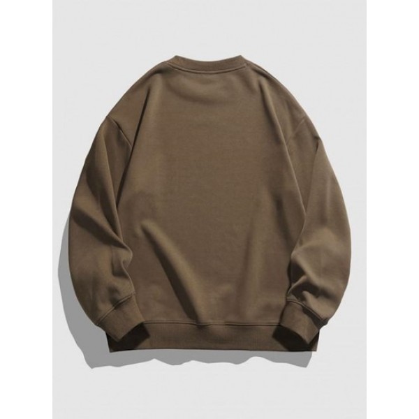 Letter Print Crew Neck Casual Sweatshirt Letter Print Crew Neck Casual Sweatshirt