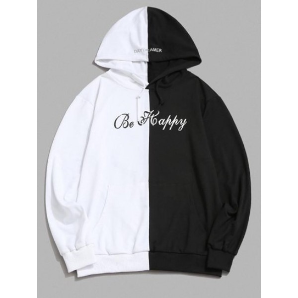 Y2K Aesthetic Streetwear Letter Print Contrast Slogan Hoodie Y2K Aesthetic Streetwear Letter Print Contrast Slogan Hoodie