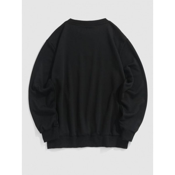 Letter New York Embroider Pullover Sweatshirt Letter New York Embroider Pullover Sweatshirt