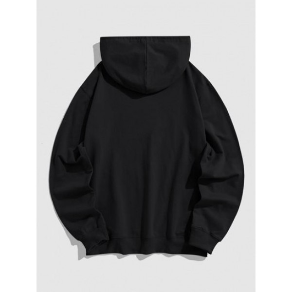 ALASKA Letter Printed Kangaroo Pocket Hoodie ALASKA Letter Printed Kangaroo Pocket Hoodie
