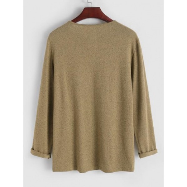 Heathered Henley T Shirt Heathered Henley T Shirt