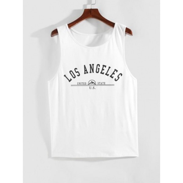 2Pcs Letter Graphic Pattern Tank Top 2Pcs Letter Graphic Pattern Tank Top