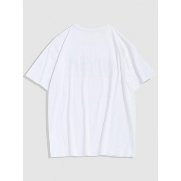 Funny Small Dinosaur Printed Crew Neck T-shirt Funny Small Dinosaur Printed Crew Neck T-shirt