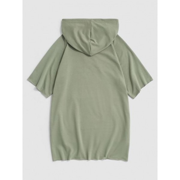 Hooded Side Slit High Low T-shirt Hooded Side Slit High Low T-shirt