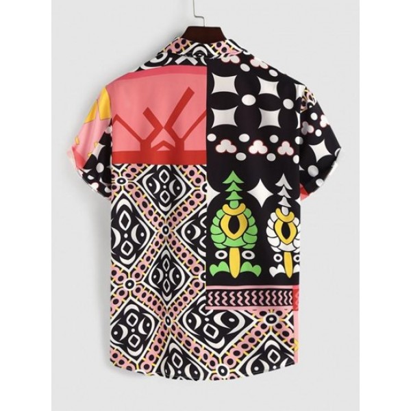 Mod Geo Print Front Pocket Shirt Mod Geo Print Front Pocket Shirt