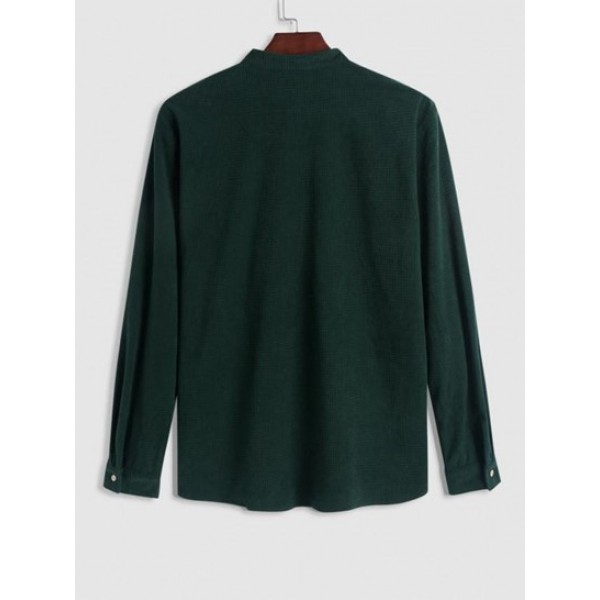 Solid Color Textured Long Sleeve Shirt Solid Color Textured Long Sleeve Shirt