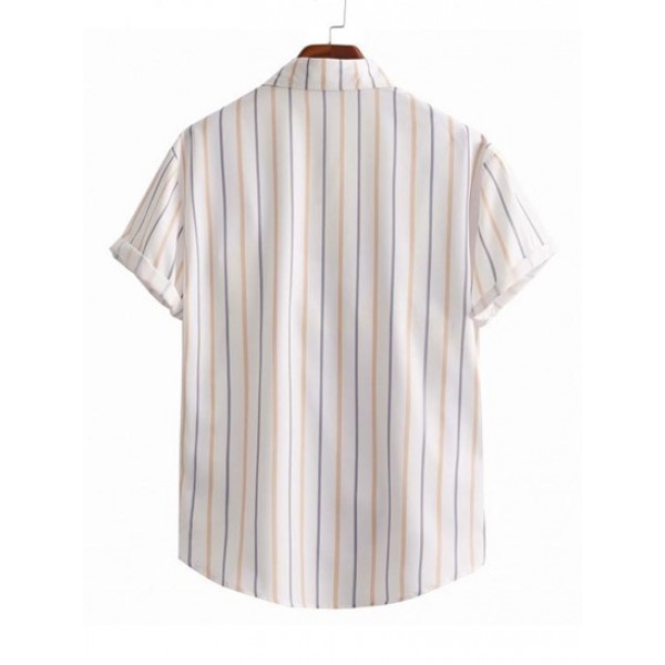 Vertical Stripes Short Sleeve Shirt Vertical Stripes Short Sleeve Shirt