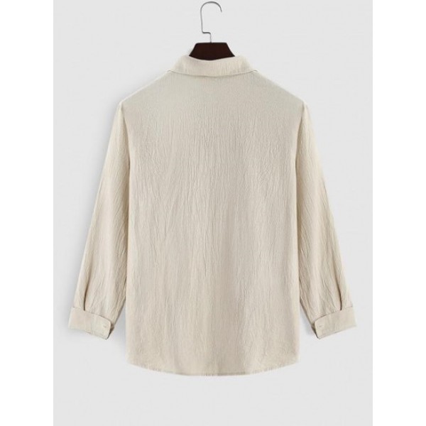 Neutral Color Casual Button Up Shirt Neutral Color Casual Button Up Shirt