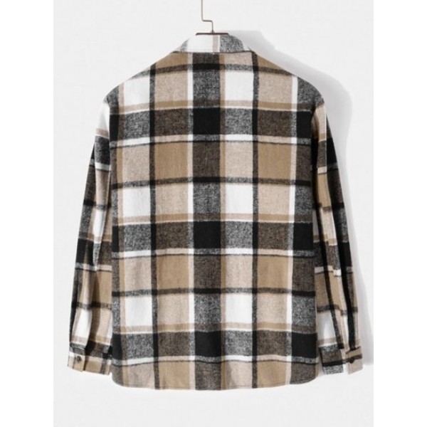 Plaid Pattern Pocket Patch Shacket Plaid Pattern Pocket Patch Shacket