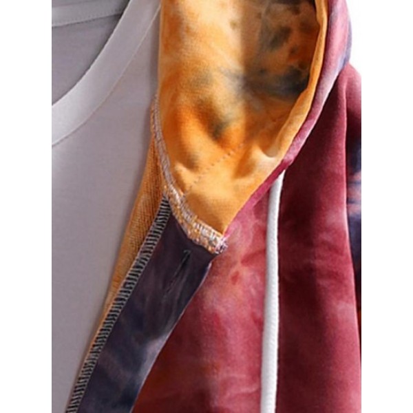 Tie Dye Drop Shoulder Hooded Jacket Tie Dye Drop Shoulder Hooded Jacket