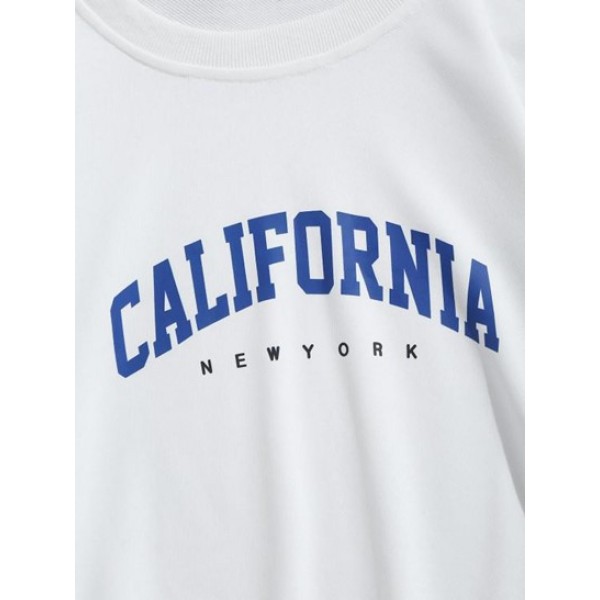 Letter CALIFORNIA Printed Sweatshirt Letter CALIFORNIA Printed Sweatshirt