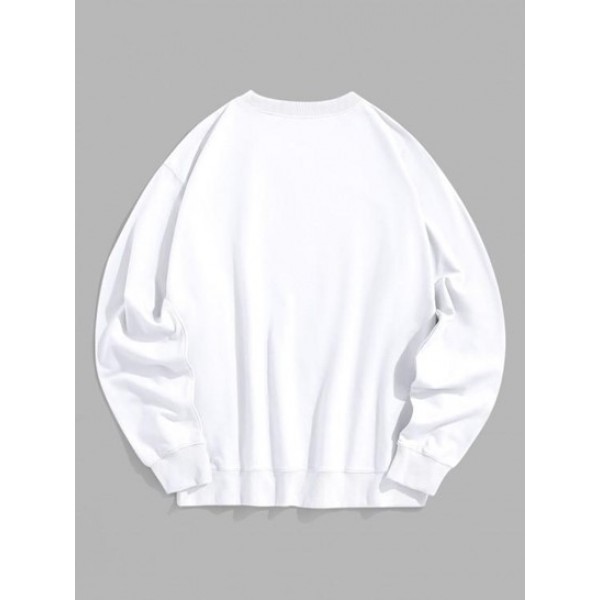 LA Cartoon Bear Graphic Pullover Sweatshirt LA Cartoon Bear Graphic Pullover Sweatshirt
