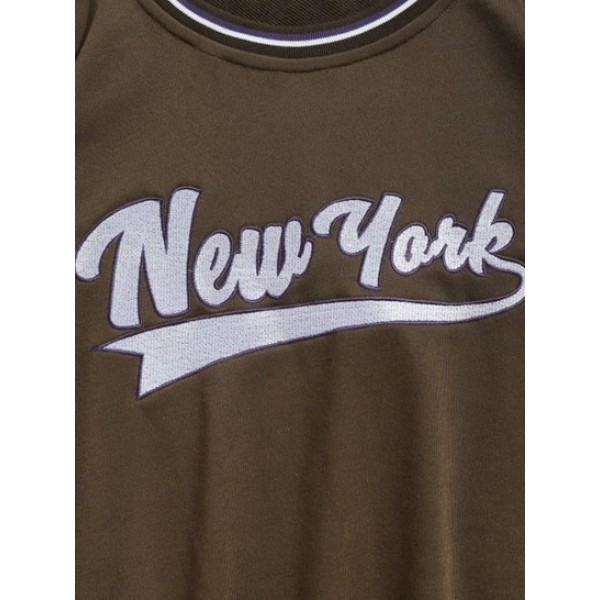 Number And New York Embroidery Pullover Essentials Sweatshirt Number And New York Embroidery Pullover Essentials Sweatshirt