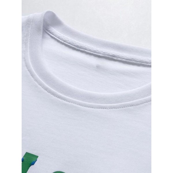 Cloud And Letter Graphic Print Casual T-shirt Cloud And Letter Graphic Print Casual T-shirt