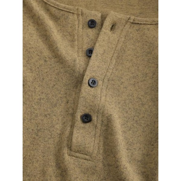 Heathered Henley T Shirt Heathered Henley T Shirt