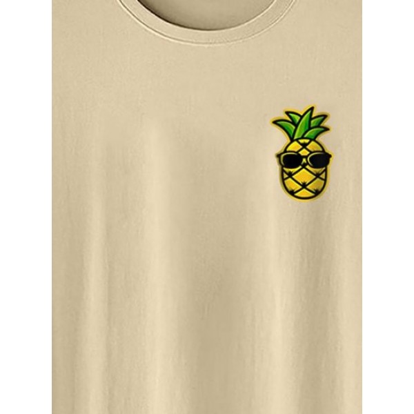 Cartoon Sunglasses Pineapple Pattern Funny T-shirt Cartoon Sunglasses Pineapple Pattern Funny T-shirt
