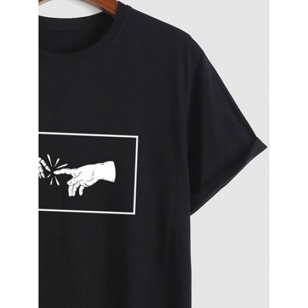 Hands Pattern Casual T-shirt Hands Pattern Casual T-shirt