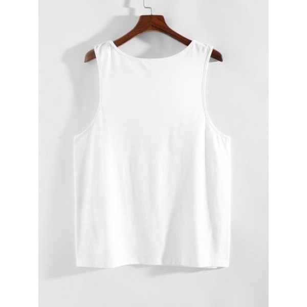 2Pcs Letter Graphic Pattern Tank Top 2Pcs Letter Graphic Pattern Tank Top