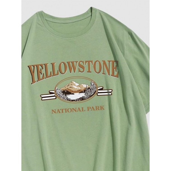 YELLOWSTONE NATIONAL PARK Graphic Vintage T-shirt YELLOWSTONE NATIONAL PARK Graphic Vintage T-shirt