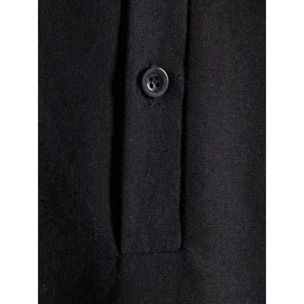 Half Button Solid Color Short Sleeve Shirt Half Button Solid Color Short Sleeve Shirt