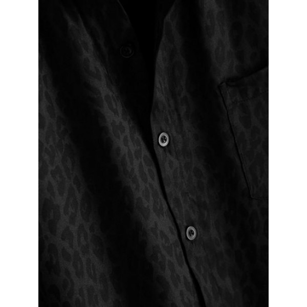 Leopard Print Satin Shirt Leopard Print Satin Shirt