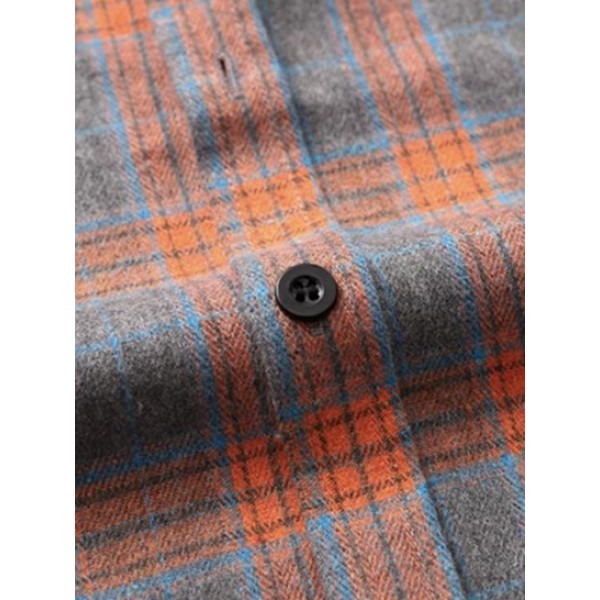 Plaid Pattern Flannel Long Sleeves Shirt Plaid Pattern Flannel Long Sleeves Shirt
