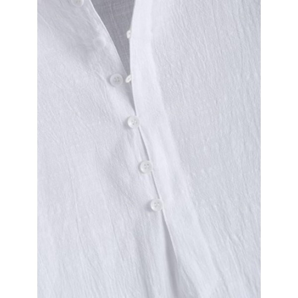 Button Loop Solid Henley Shirt Button Loop Solid Henley Shirt