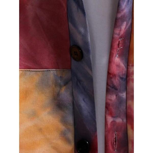 Tie Dye Drop Shoulder Hooded Jacket Tie Dye Drop Shoulder Hooded Jacket