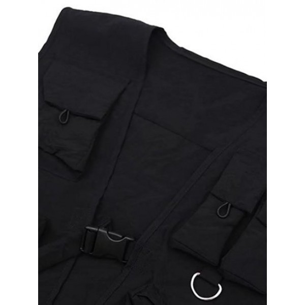 Multi-pocket Side-release Buckle Design Cargo Vest Multi-pocket Side-release Buckle Design Cargo Vest