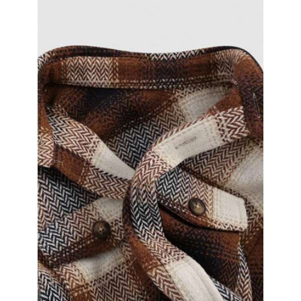 Check Tweed Flap Pockets Shacket Check Tweed Flap Pockets Shacket