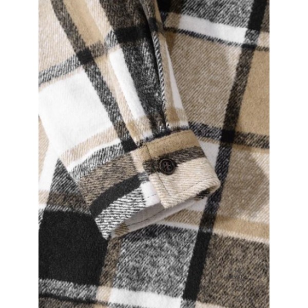Plaid Pattern Pocket Patch Shacket Plaid Pattern Pocket Patch Shacket