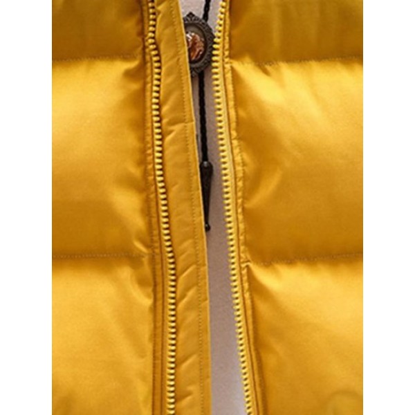 Zip Up Letter Graphic Pockets Puffer Coat Zip Up Letter Graphic Pockets Puffer Coat